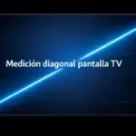Diagrama que explica que las pulgadas de un televisor se miden solo en la diagonal del vidrio.