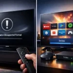 Comparativa de compatibilidad entre sistemas Tizen/WebOS y dispositivos externos con Android TV.