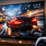 Televisor de 144Hz optimizado para juegos de PS5 y consolas de nueva generación.